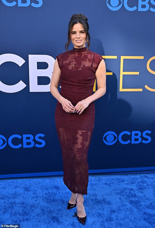 The NCIS actress Katrina Law has been granted a restraining order after she accused her estranged husband of impersonating her with the use of AI; pictured May 7 in LA