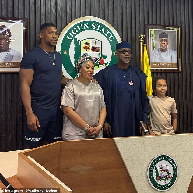 Joshua has become a sporting ambassador for both the country and his native Ogun State