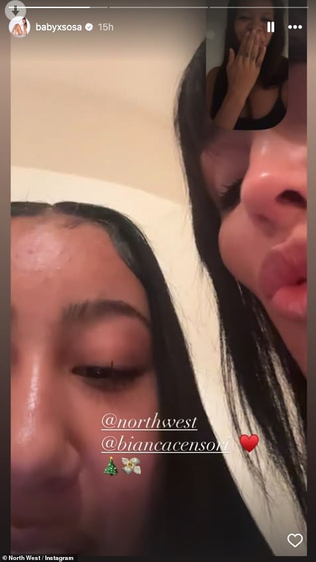 The nepo baby has been keeping busy over the holidays, and recently shared a cozy Christmas moment with her stepmom Bianca Censori