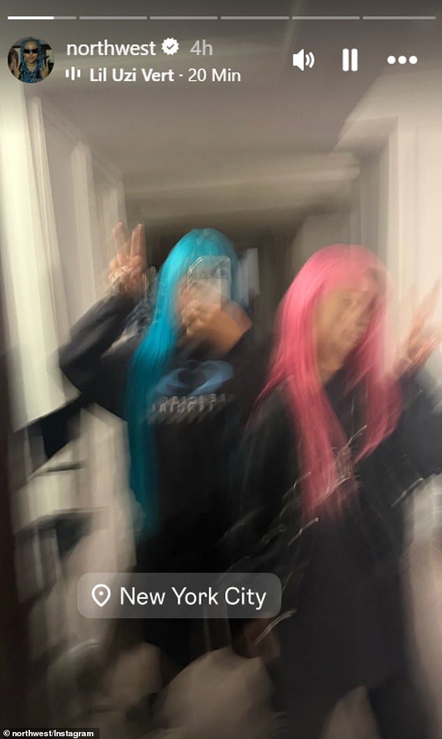 North has been active on Instagram since then, and also jumped to her stories to share more snaps on Tuesday