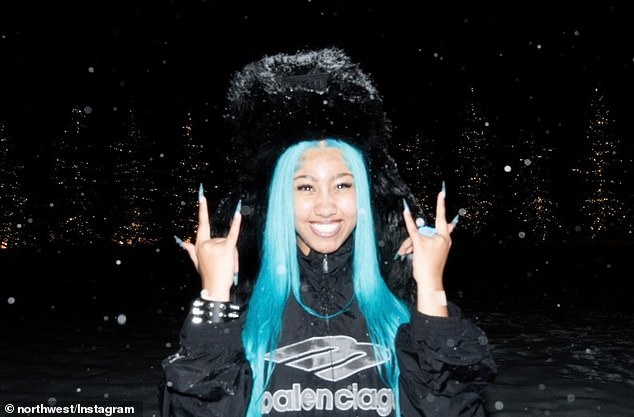 The eldest daughter of Kim Kardashian and Kanye West shared a series of snaps to Instagram on Tuesday - after making her debut on the social media platform earlier this month