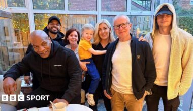 Mike Tyson with Kevin McKinney and family