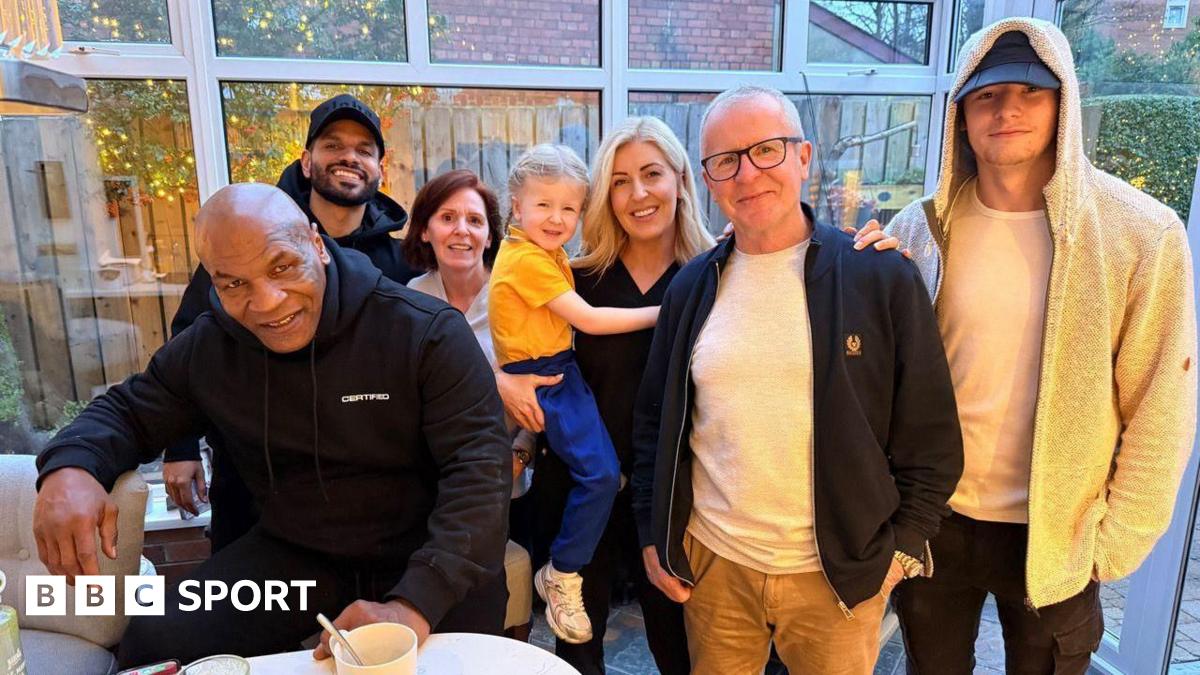 Mike Tyson with Kevin McKinney and family