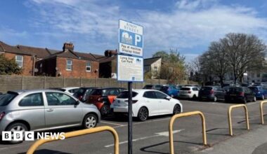 A car park with a Southampton City Council sign