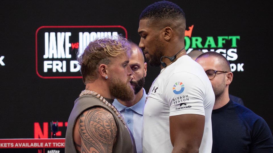 Anthony Joshua and Jake Paul press conference