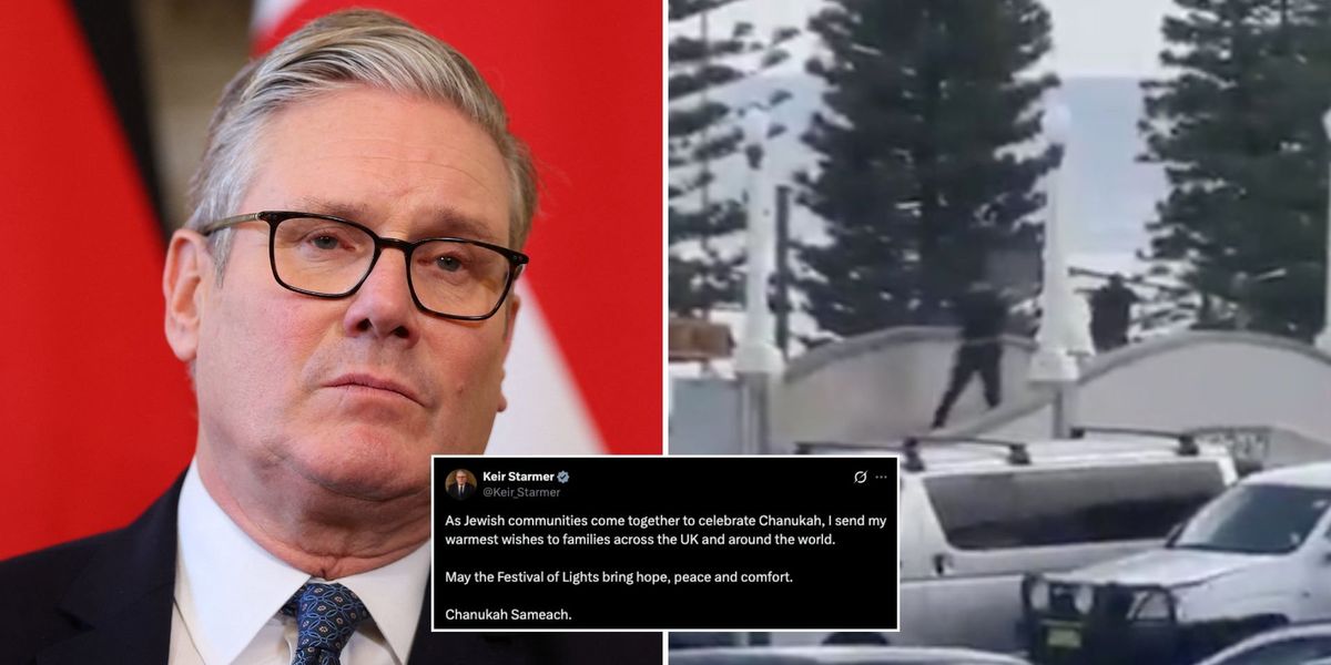 Keir Starmer tweets happy Hanukkah message as gunmen open fire during Jewish celebrations in Australia
