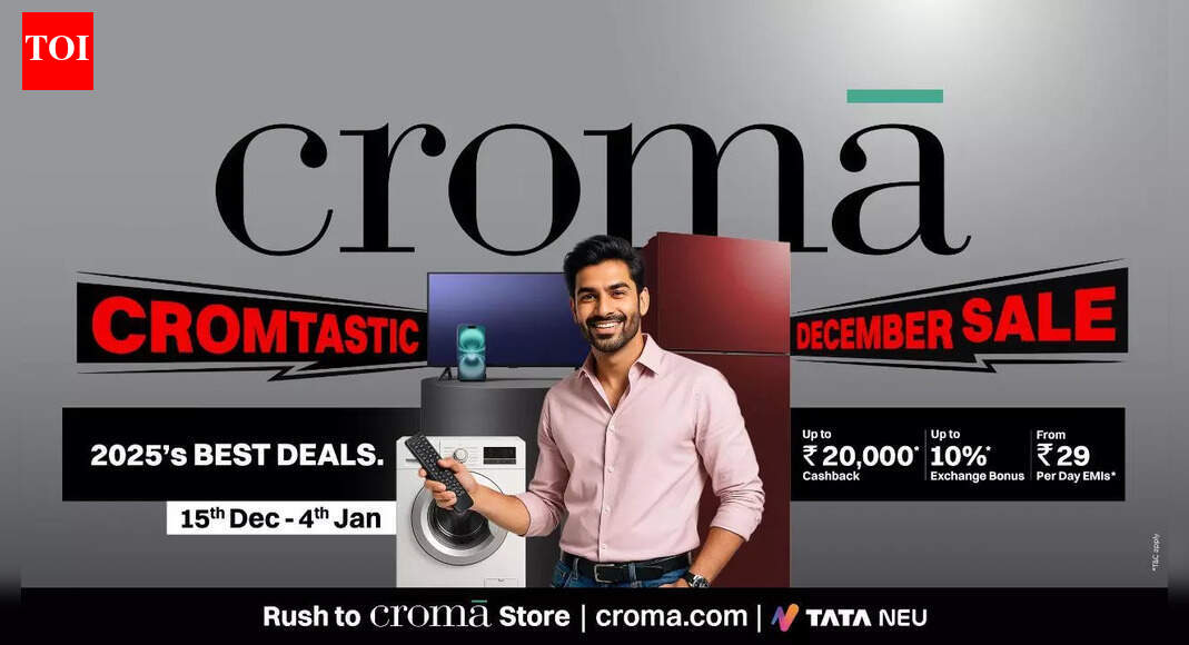 Croma December Sale: iPhone 16 at Rs 40,990, Samsung Galaxy Z Fold 7 at Rs 99,999, Macbook Air M4 at Rs 55,911 and other year-end deals