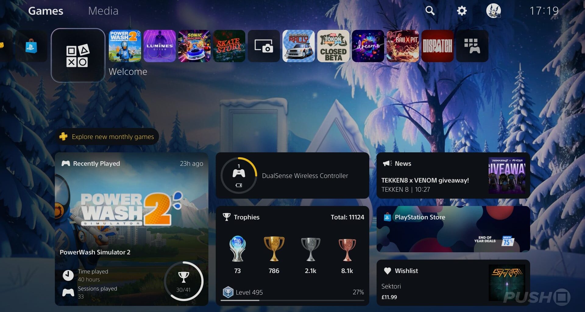PS5 Welcome Hub Adds Another Animated Wallpaper Perfect for Winter - Push Square