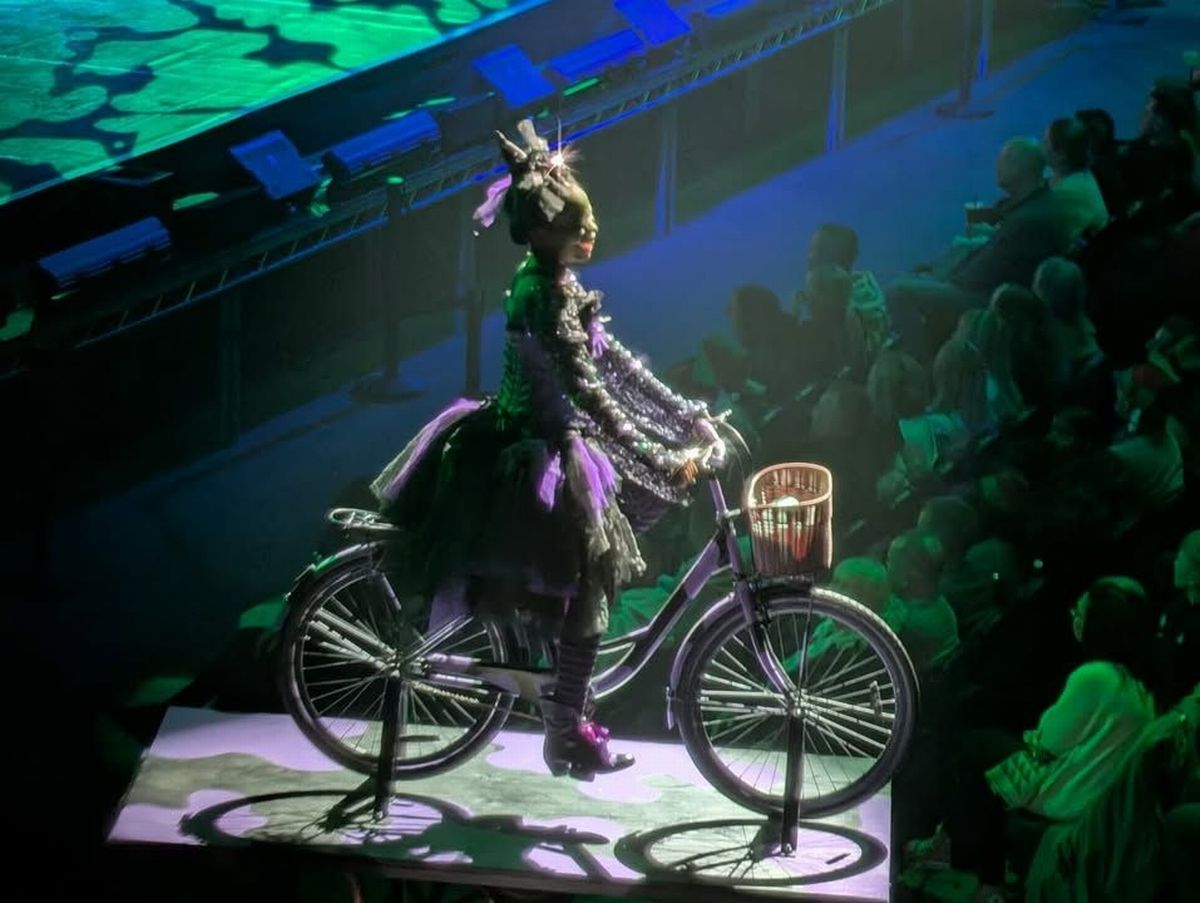 The 'wicked witch' during the Wicked Wizard of Oz show at the AO Arena