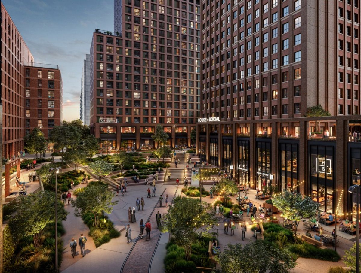 CGI of the proposed Birmingham city centre development. Taken from design and access statement prepared by SimpsonHaugh Architects on behalf of Vita Group.