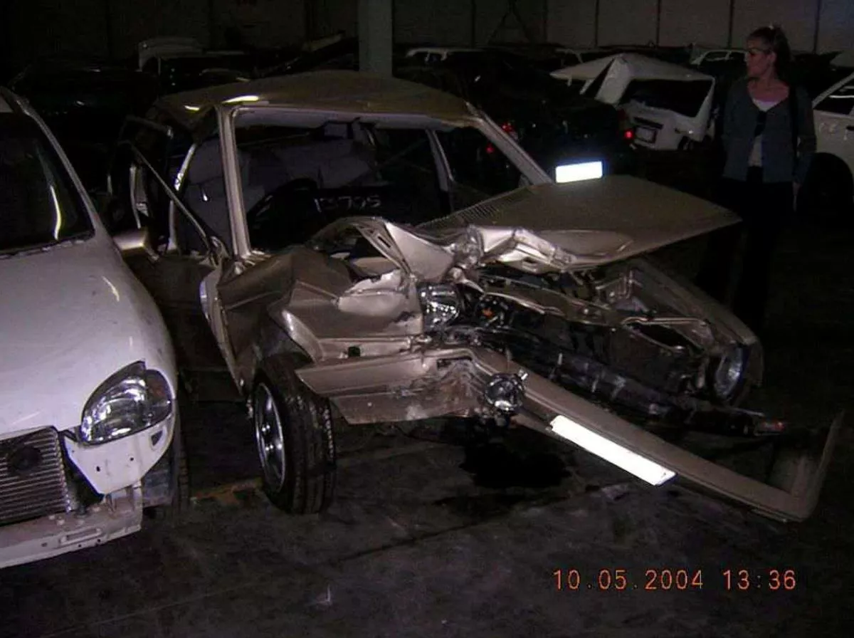 The car after the crash
