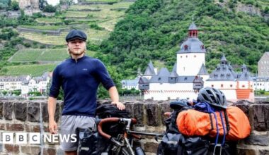 Son completes dad's 1984 cycling journey