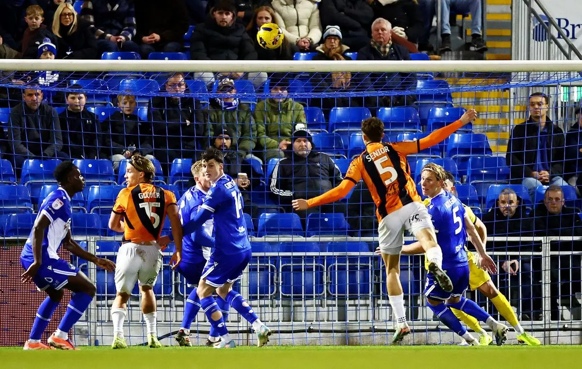 Adam Senior of Barnet scores a goal to make the score 0-1.