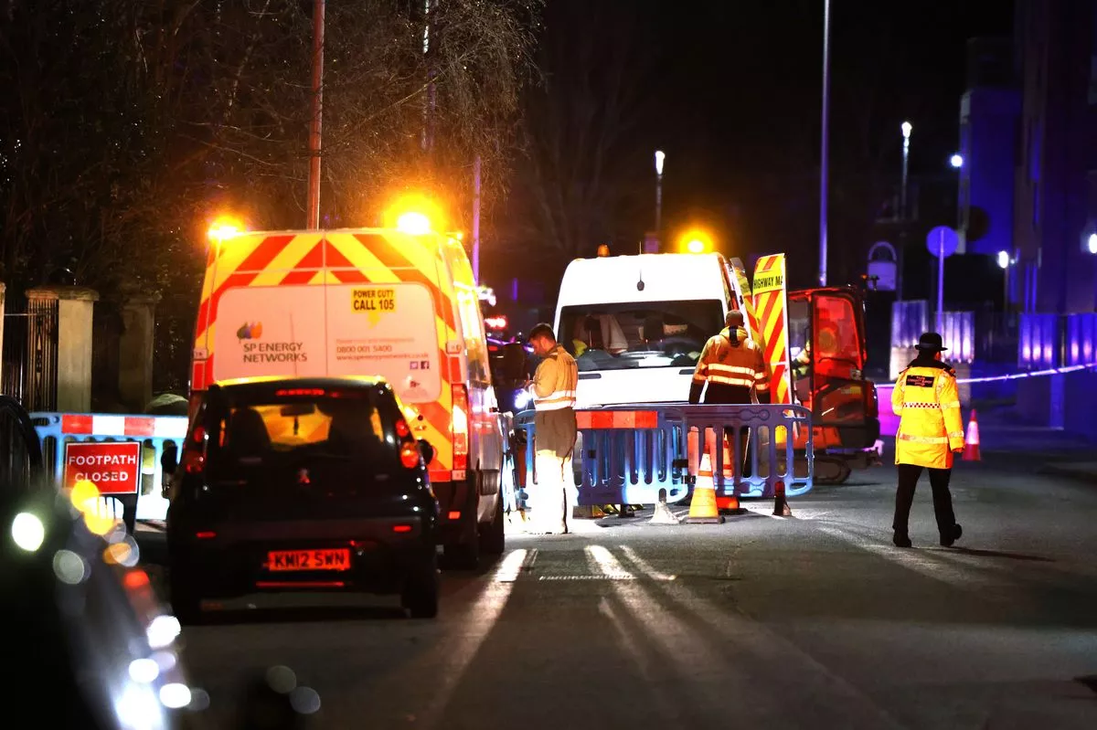 Emergency services on Old Chester Road in Tranmere this evening