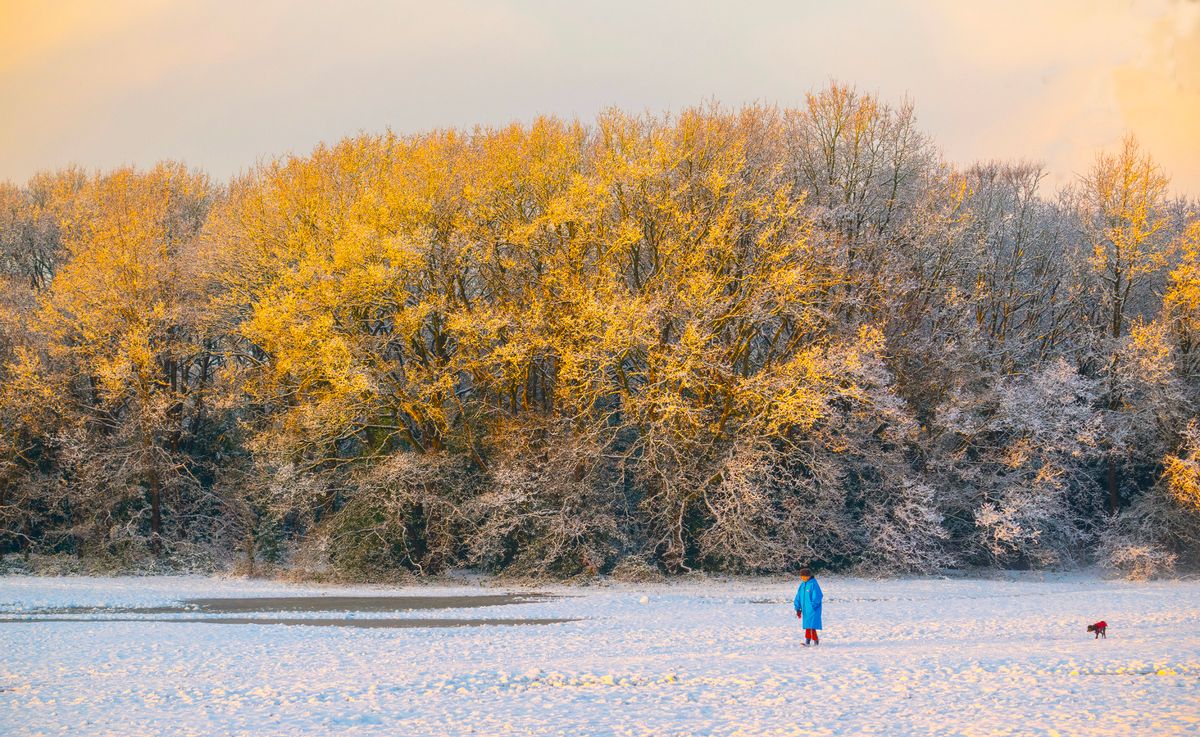 Snowy scenes are pictured in Knutsford, Cheshire