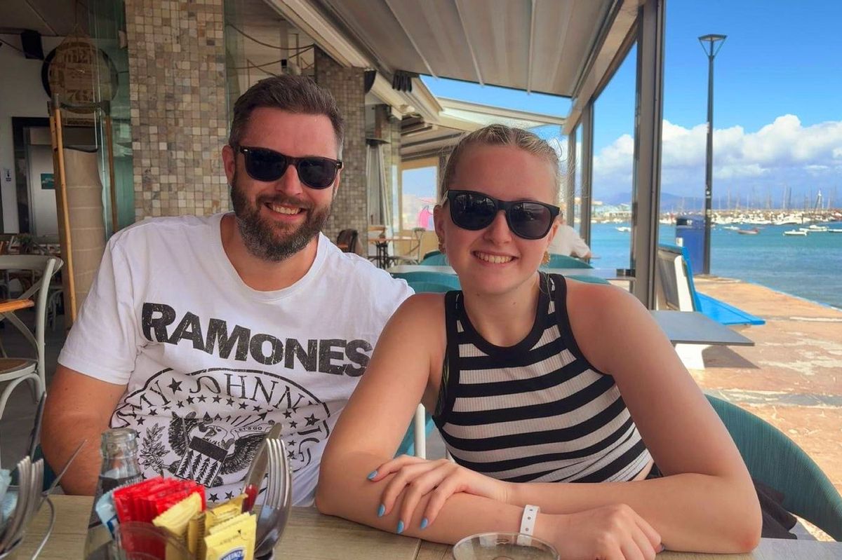 Meg with her dad Lee