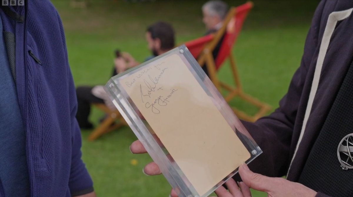 The bill was signed by John Lennon and George Harrison 