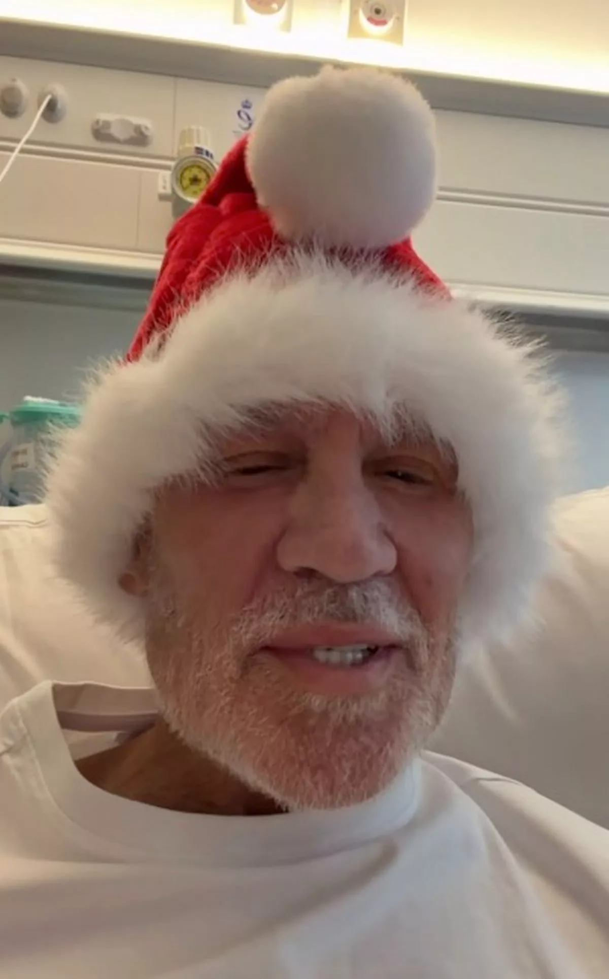 Wayne spent Christmas Day in hospital