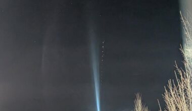 Elon Musk's SpaceX satellites seen flying above Norfolk