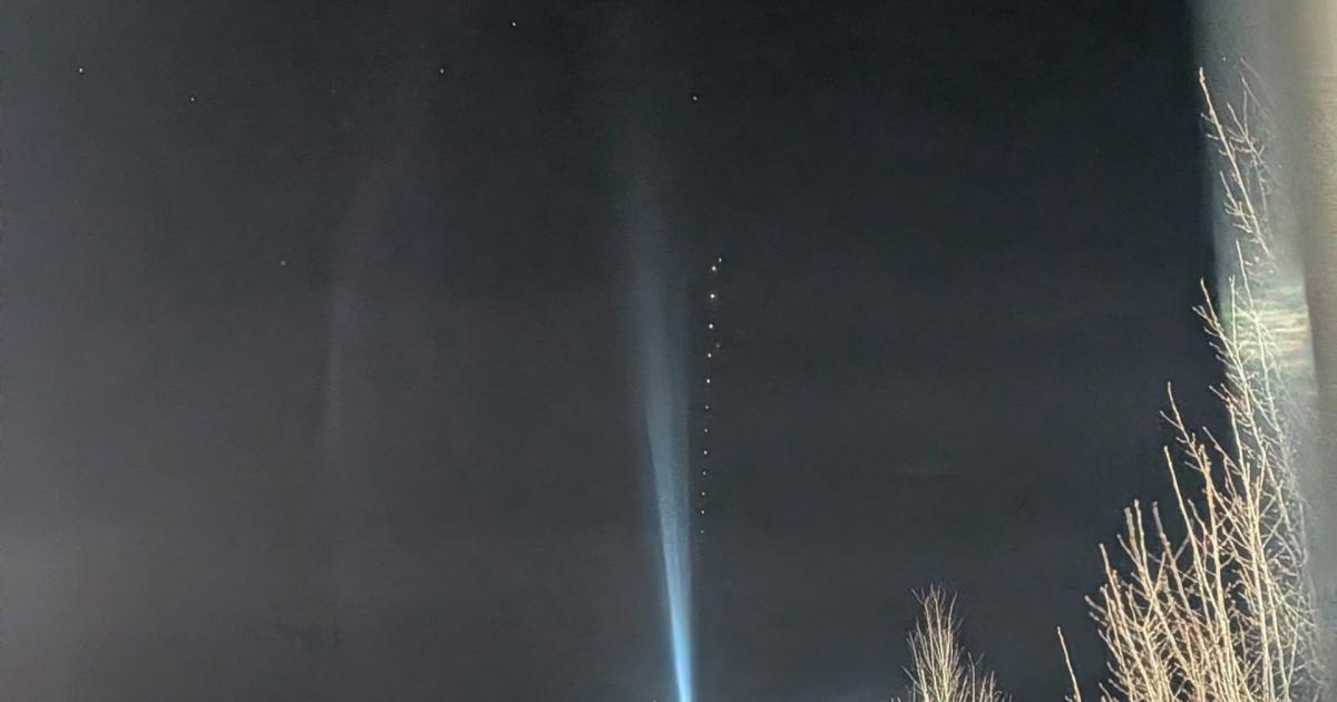 Elon Musk's SpaceX satellites seen flying above Norfolk