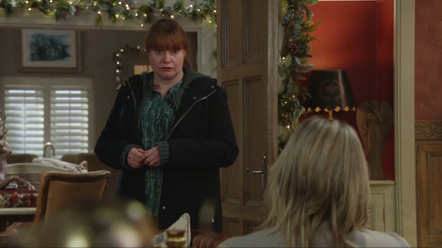 Lydia speaks to Kim in Home Farm in Emmerdale