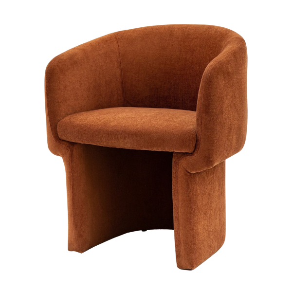 H&amp;M Home, Gallery Direct Curved Upholstered Dining Chair - Orange