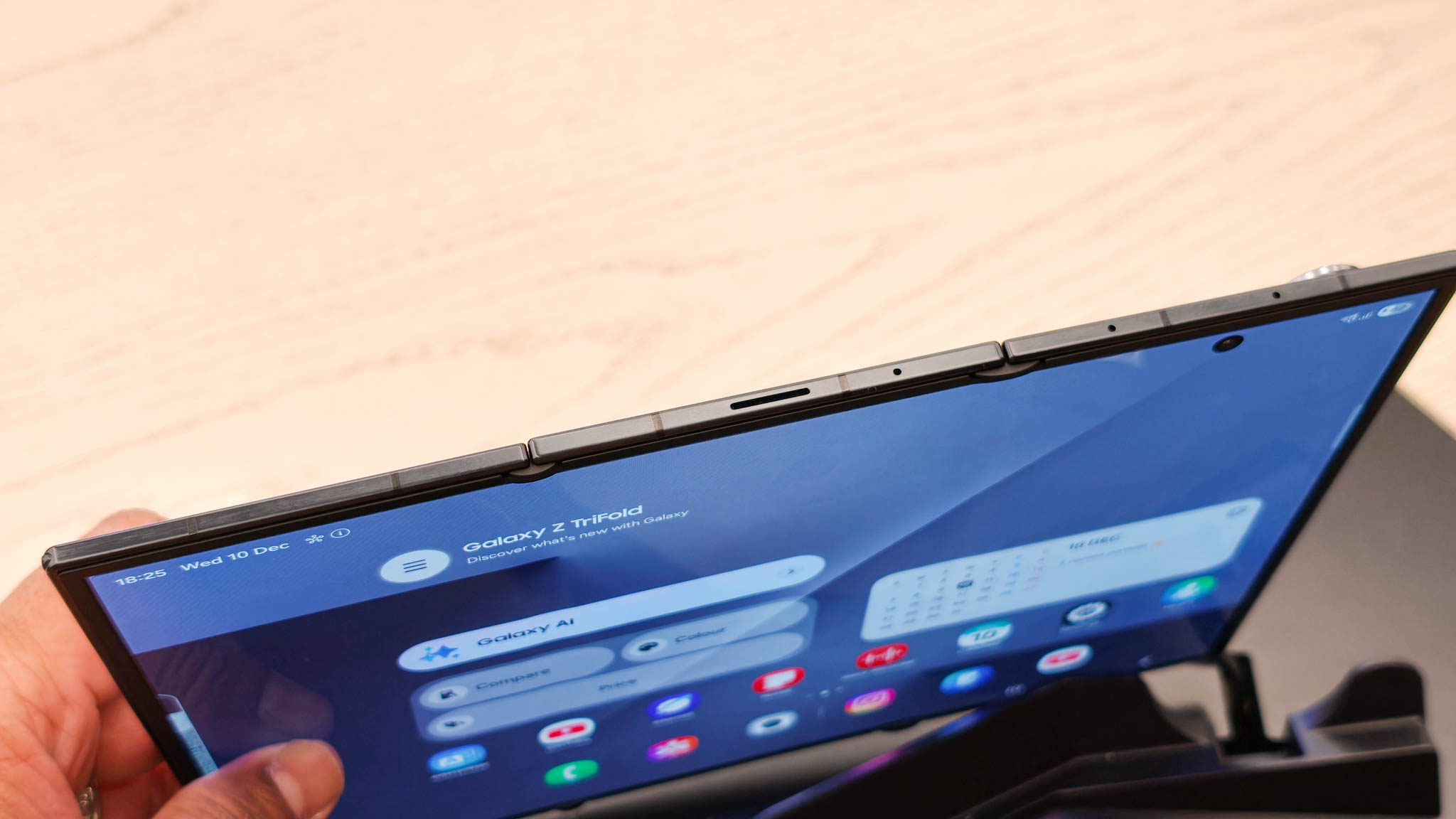 Samsung Galaxy Z TriFold hands-on testing at Dubai Mall on Android Central