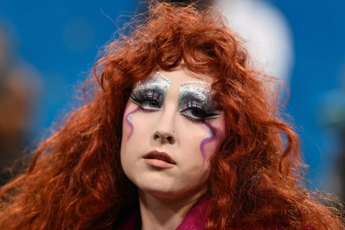Chappell Roan wearing colourful make up at the 2025 Met Gala