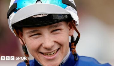 Jockey Billy Loughnane smiles
