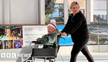 Jersey care home residents take to ice rink