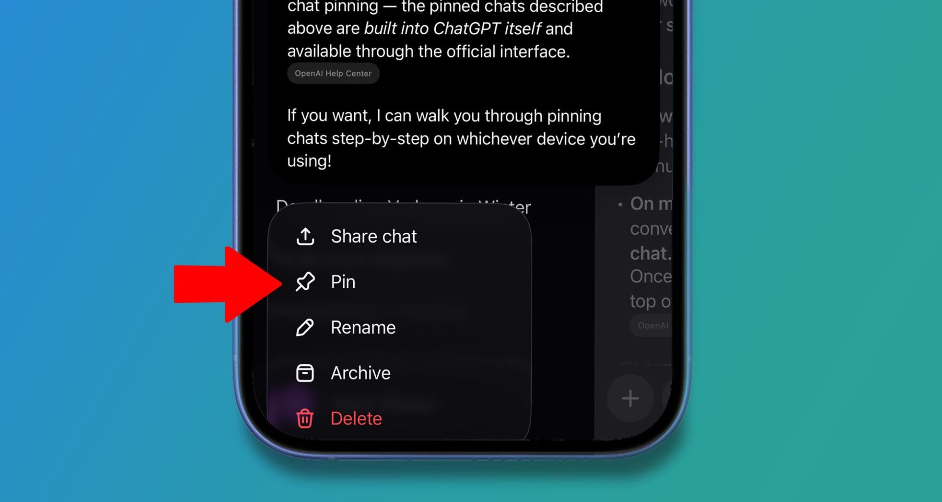 Pinned chats in ChatGPT are here – and so is a mildly annoying restriction