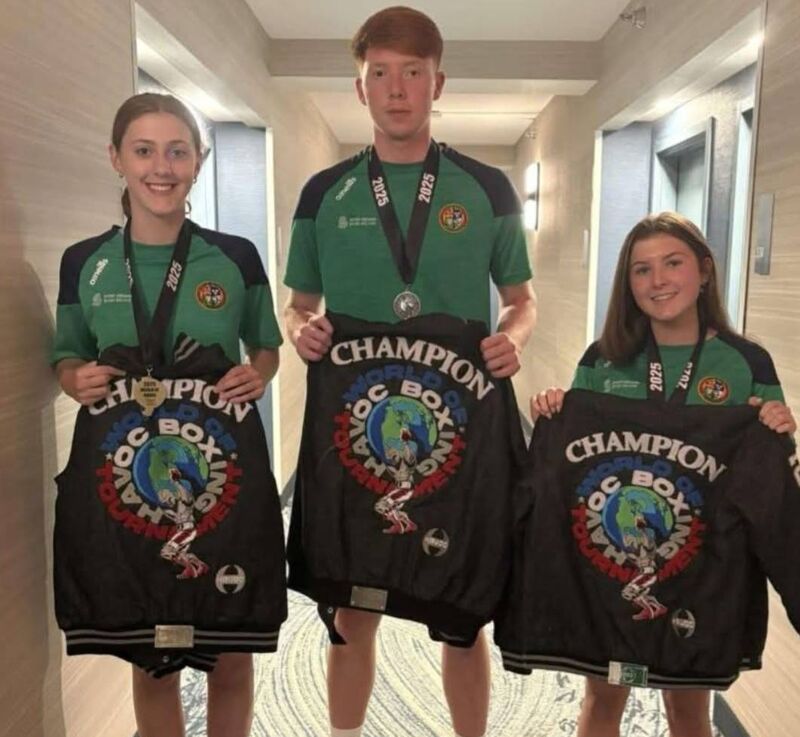 Claire Crowley, St Martha's, William Heaphy, Golden Gloves, and Abby Murray, Muskerry, who will represent Ireland at the upcoming European Boxing championships