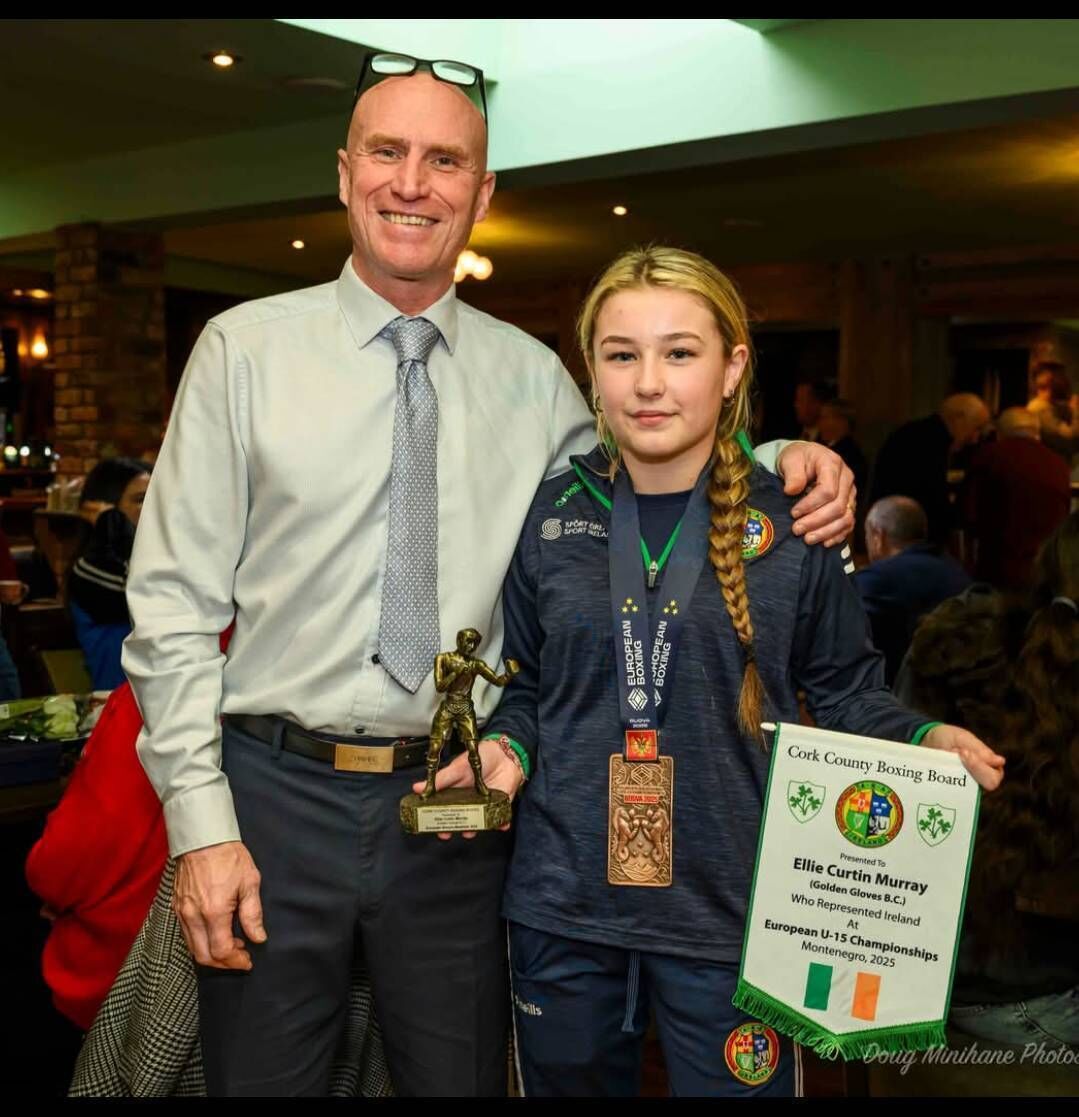 Cork Boxing: Gary O'Connor, The Muskerry Arms, with European bronze medalist Ellie Murray, Golden Gloves Boxing Club.