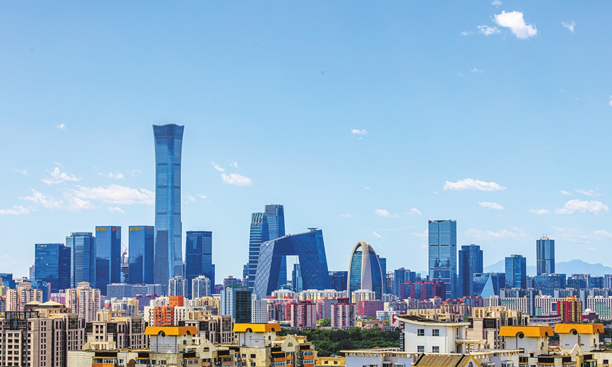 The view of Beijing's Central Business District Photo: VCG