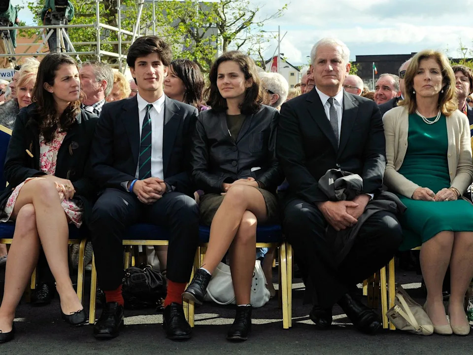 Clodagh Kilcoyne/Getty Tatiana Schlossberg, Jack Schlossberg, Rose Schlossberg, Edwin Schlossberg and Caroline Kennedy at a ceremony to commemorate the 50th anniversary of the visit by US President John F Kennedy in New Ross, Ireland in 2013.