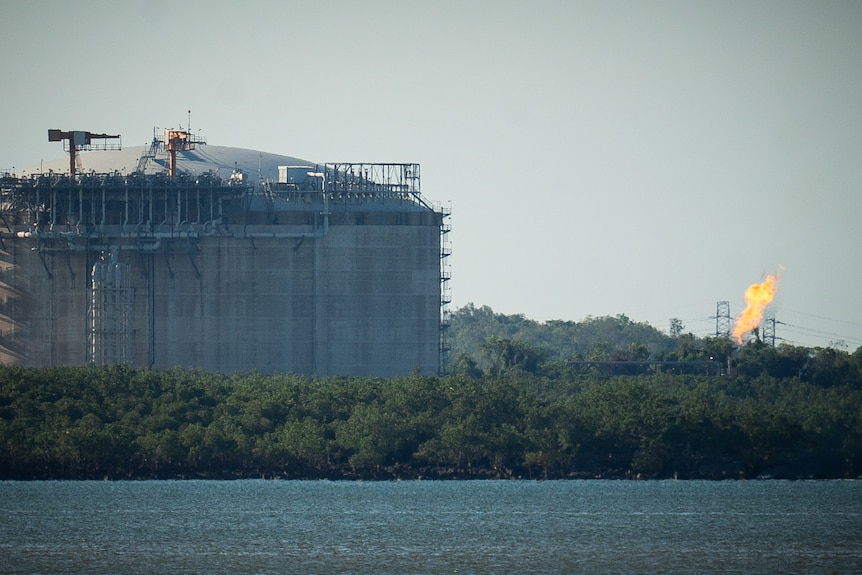 A tank on Darwin Harbour 