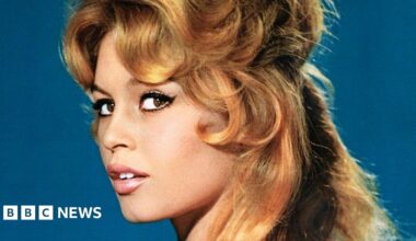 Close up of Bardot's face