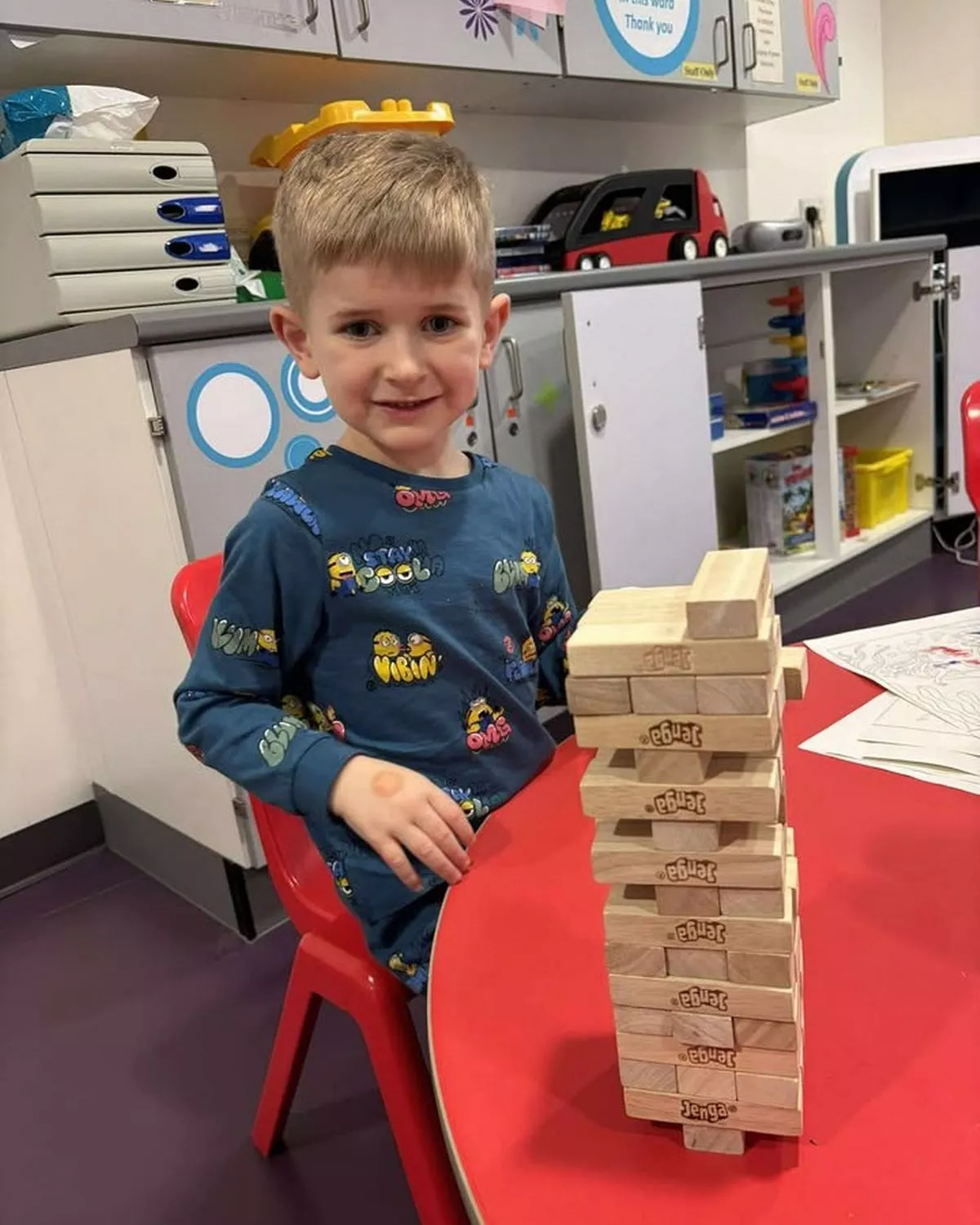 Rory benefitted from the help of the healthcare workers and the play team at the hospital