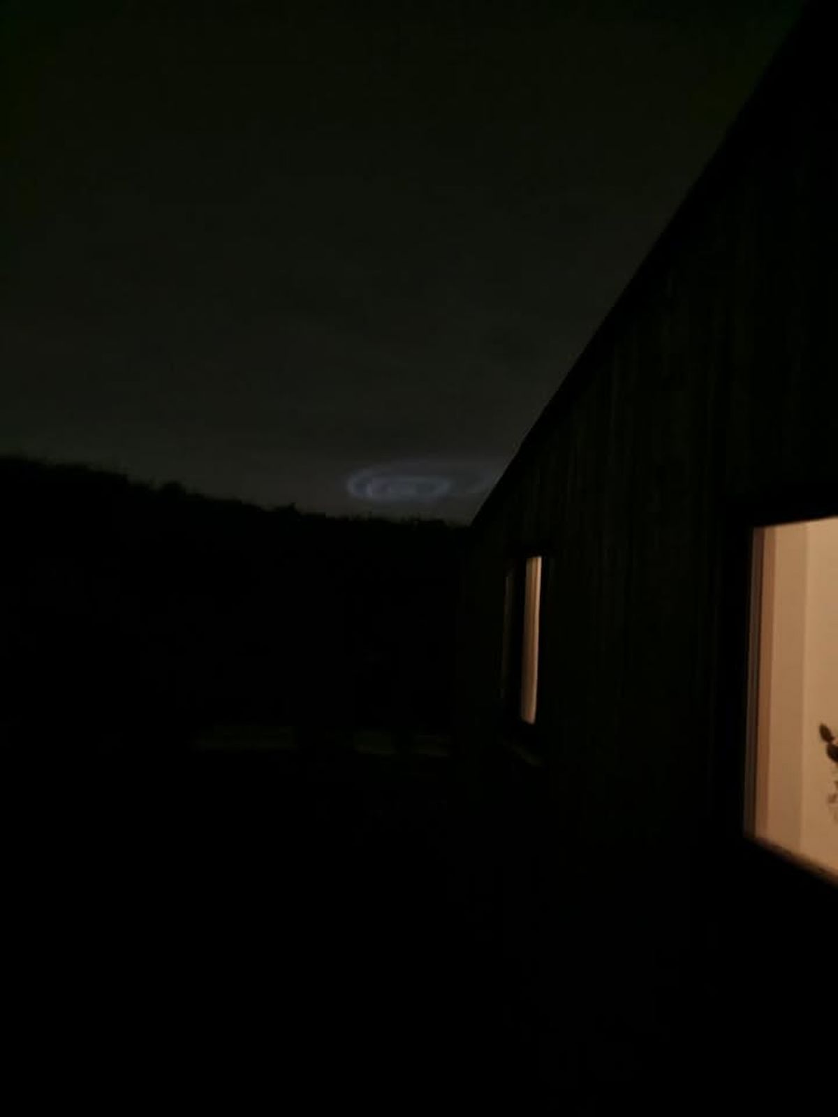 Rob Beck captured these mysterious swirling lights in the sky near Perranporth. (Credit : Submitted)