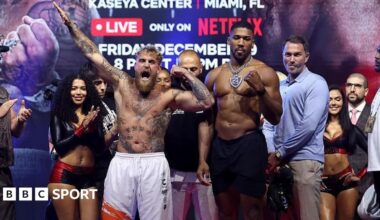 Jake Paul and Anthony Joshua