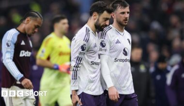 Premier League LIVE: Man Utd lose Fernandes to injury as Aston Villa boost title chances