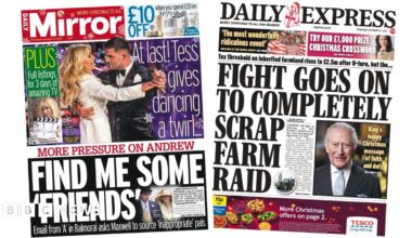 "More pressure on Andrew: Find me some 'friends'" reads the headline on the front page of the Daily Mirror.