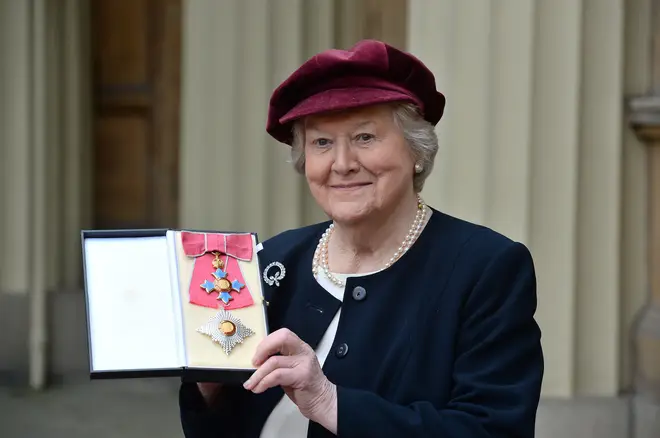 Patricia Routledge after being made a Dame for services to the theatre and charity