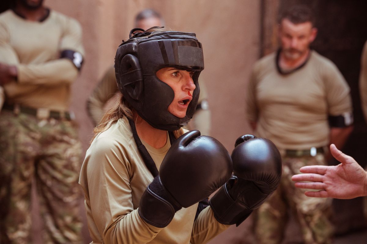 Dani Dyer is punched in the face on Celebrity SAS