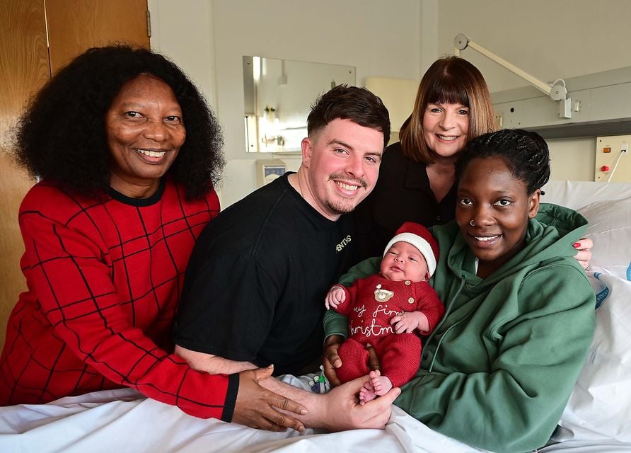 Parents Chris McKenna and Margaret Watiri with new born baby girl joined by grandmothers Esther McKenna and Josephine Goedert