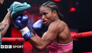 Jake Paul faces off with the much taller Anthony Joshua