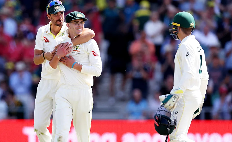 Todd Murphy during the 2023 Ashes series in England.