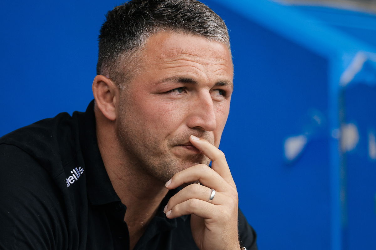 Warrington Wolves boss Sam Burgess looks pensive