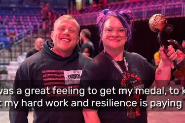 Andrea Seed and her coach. Pic: Lancashire County Council