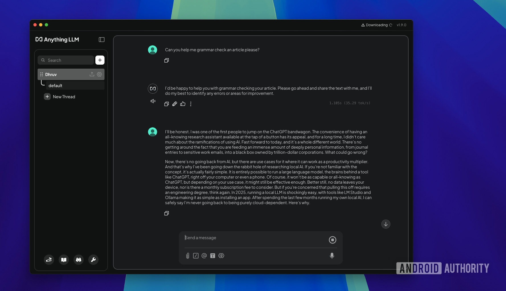 AnythingLM grammar check